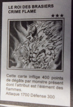 Carte Yu-Gi-Oh! 5 D's crime flame Carte Yu-Gi-Oh! 5 D's crime flame