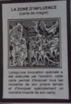 Carte Yu-Gi-Oh! 5 D's la zone d'influence Carte Yu-Gi-Oh! 5 D's la zone d'influence
