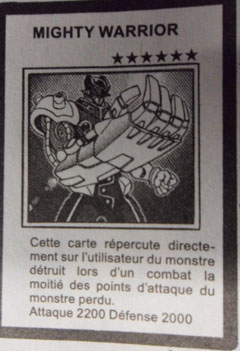 Carte Yu-Gi-Oh! 5 D's mighty warrior