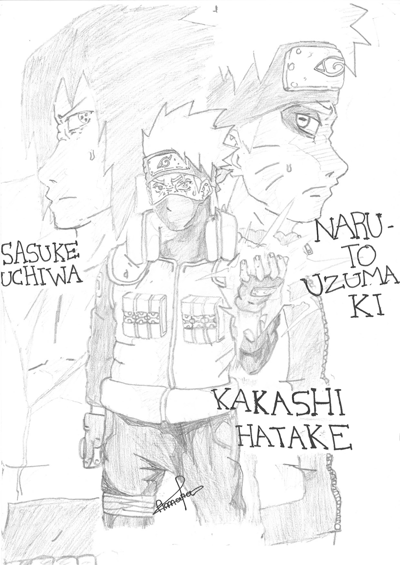 Amara 12 ans Naruto&Kakashi&Sasuke