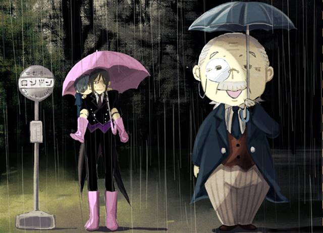 Ciel, Sébastian et Tanaka