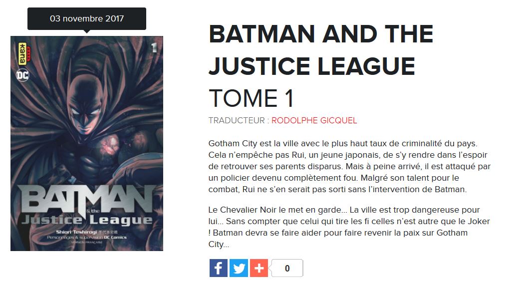 batman justice league tome 1
