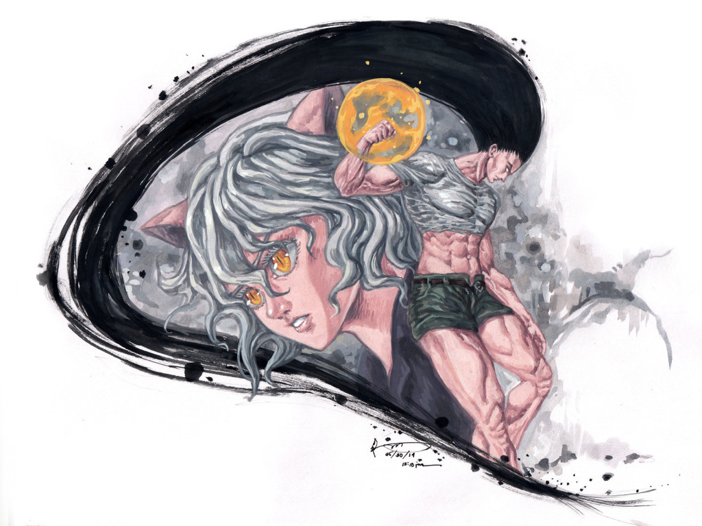 hunter_x_hunter_2011____pitou_and_gon_face_off_by_nick_ian-d7kaq3r