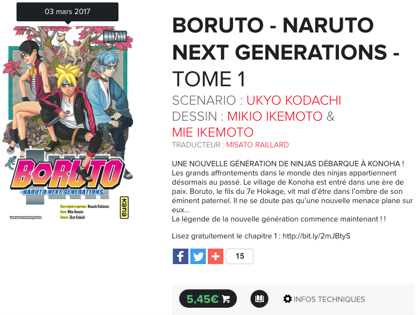 Boruto tome 1