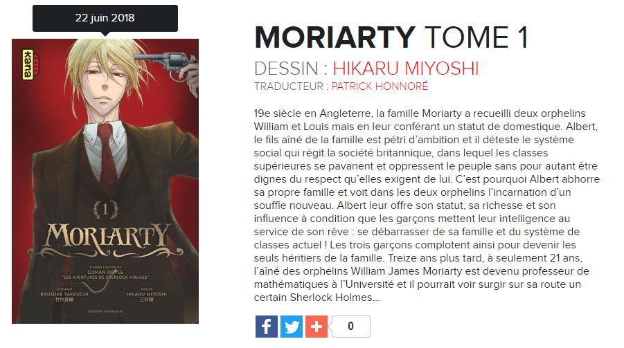 moriarty tome 1