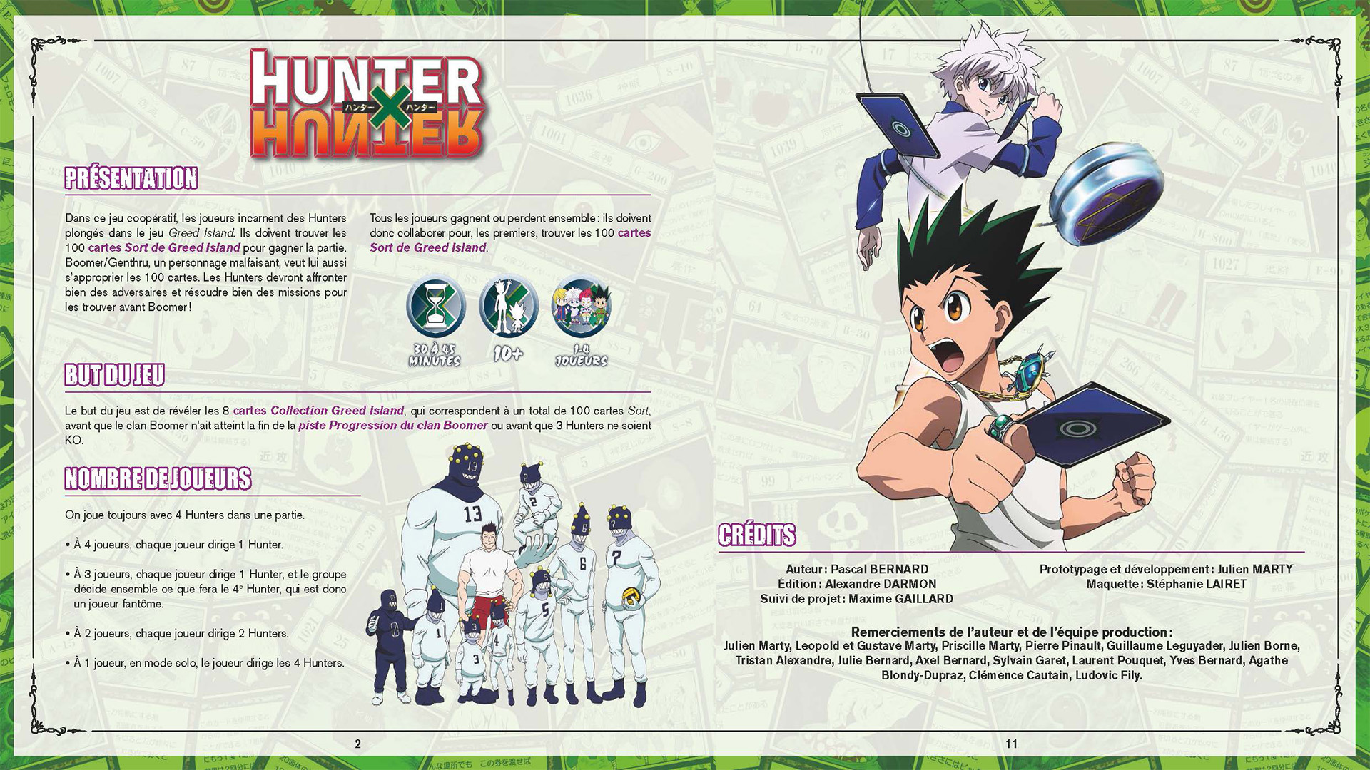 Règles du JEU DE SOCIÉTÉ HUNTER X HUNTER, EN ROUTE VERS GREED ISLAND