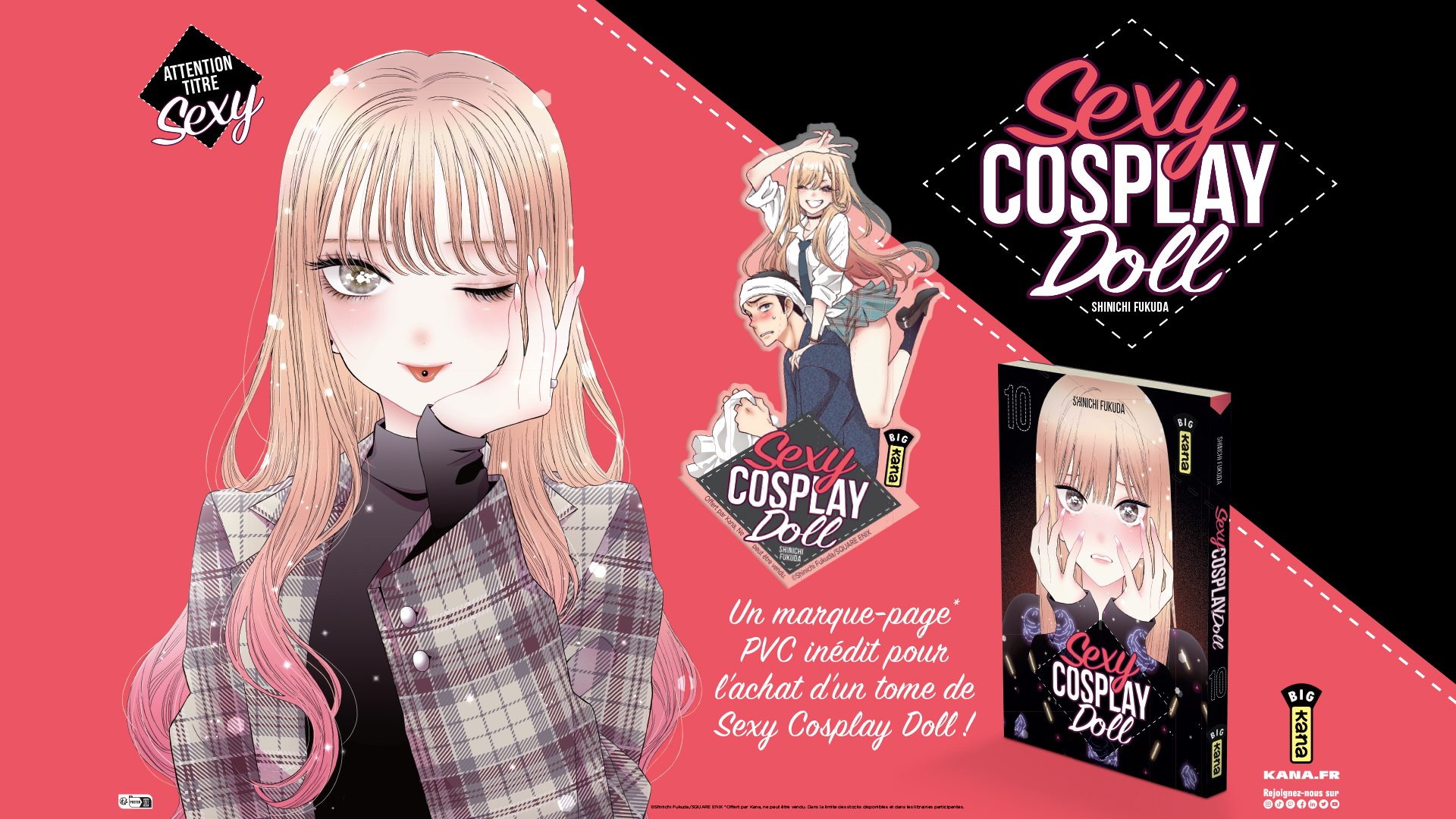 Un marque page PVC Sexy Cosplay Doll offert à l'achat d'un tome ! kana