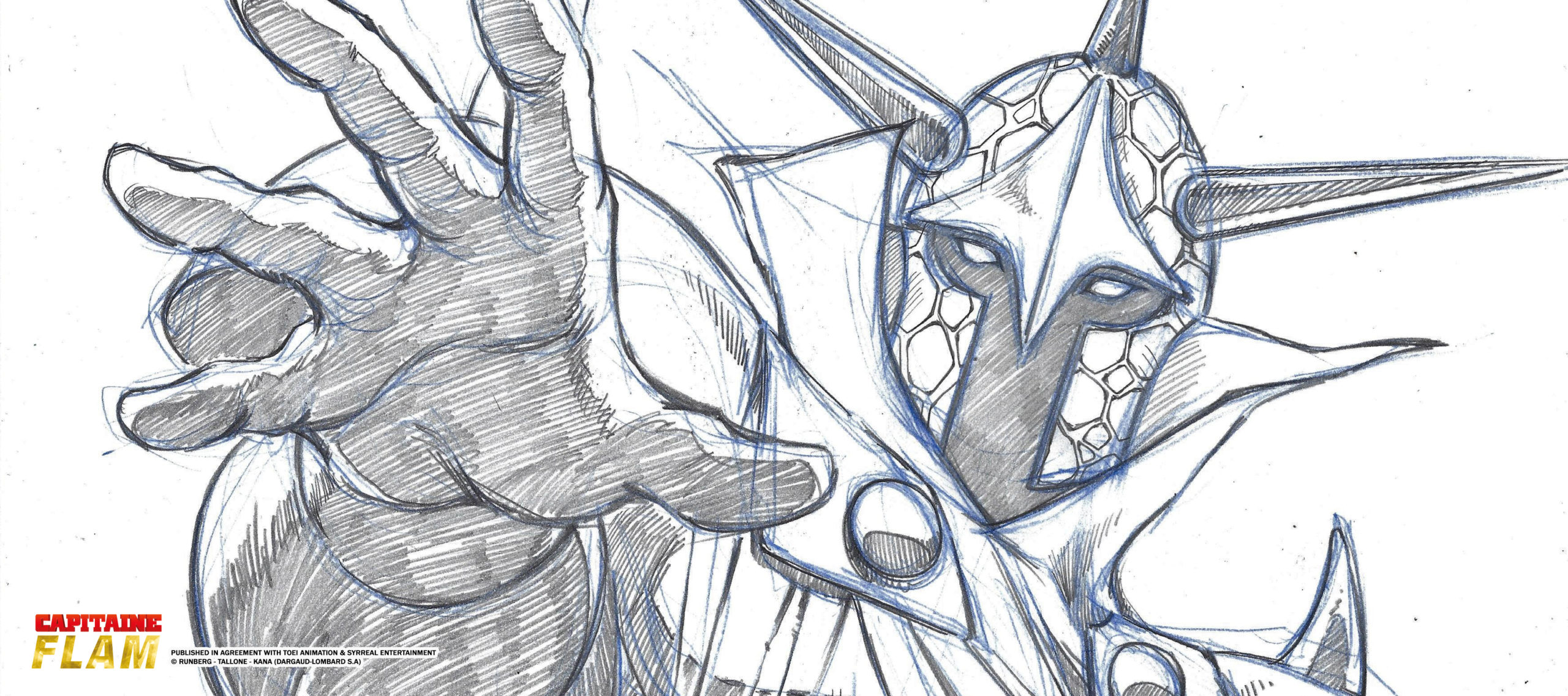 Capitaine Flam – L’Empereur éternel : Croquis kana.fr, le site de